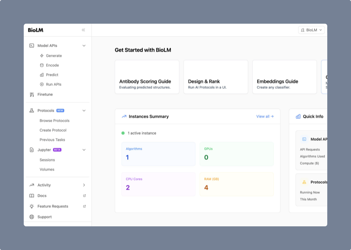 BioLM dashboard interface (3)